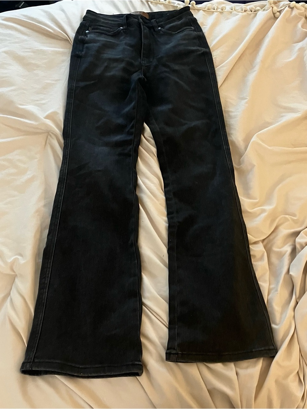 Judy Blue Bootcut Jeans Black Washed High Rise Stretch Sz 3/26 Short JB88787
